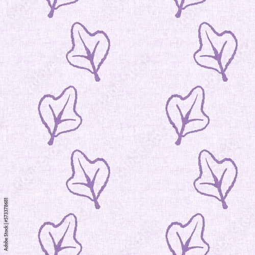 Gender neutral purple botanical foliage seamless raster background. Simple whimsical 2 tone pattern. Kids floral nursery wallpaper or scandi all over print.