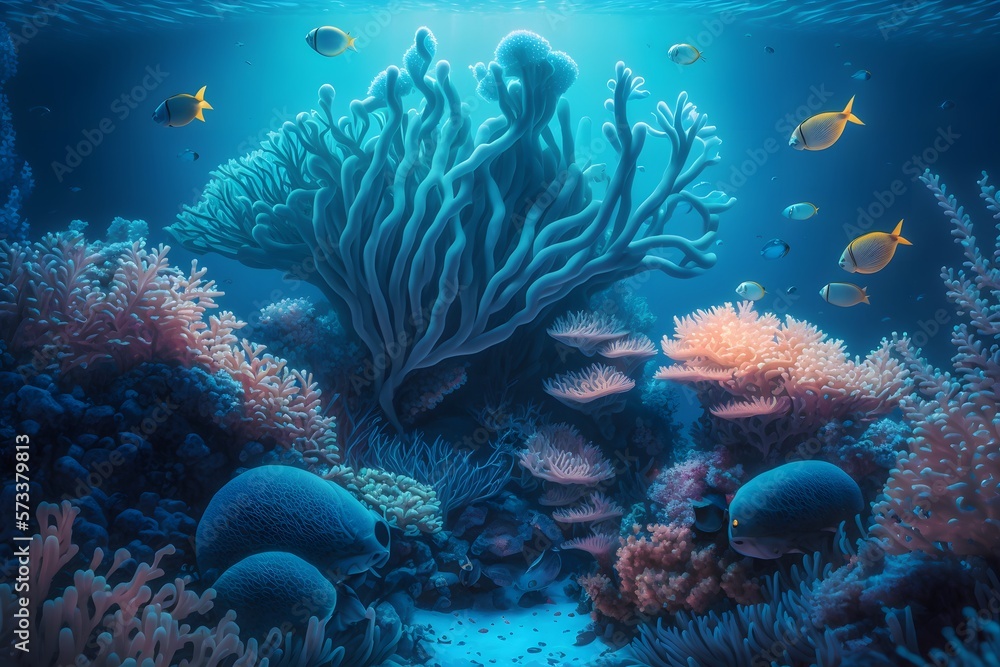 Naklejka premium coral reef created using AI Generative Technology
