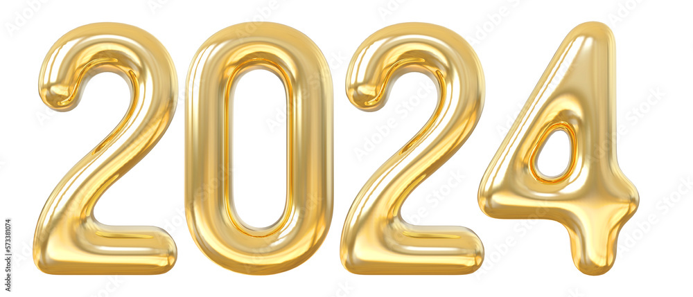 2024 Happy New Year 3d Number Gold with Generative AI 2024 Happy New Year 3d Number Gold with Generative AI