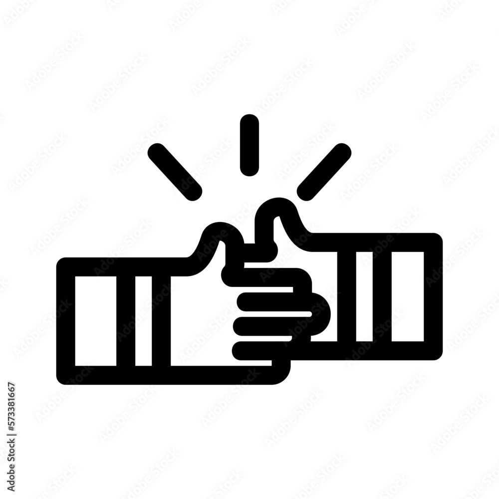 Obraz premium holding hands icon or logo isolated sign symbol vector illustration - high quality black style vector icons 