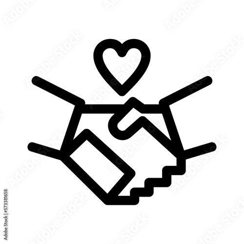 holding hands icon or logo isolated sign symbol vector illustration - high quality black style vector icons
