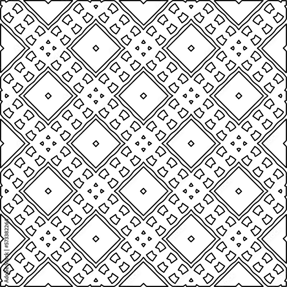 Monochrome ornamental texture with smooth linear shapes, zigzag lines, lace pattern.Abstract geometric black and white pattern for web page, textures, card, poster, fabric, textile. Monochrome ornamental texture with smooth linear shapes, zigzag lines, lace pattern.Abstract geometric black and white pattern for web page, textures, card, poster, fabric, textile.