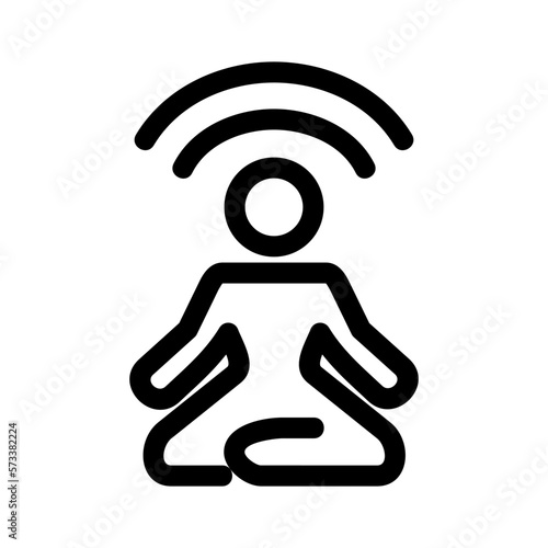 meditation icon or logo isolated sign symbol vector illustration - high quality black style vector icons
