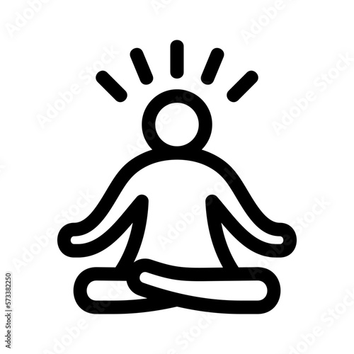 meditation icon or logo isolated sign symbol vector illustration - high quality black style vector icons
