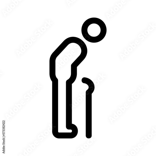 old man citizen icon or logo isolated sign symbol vector illustration - high quality black style vector icons
