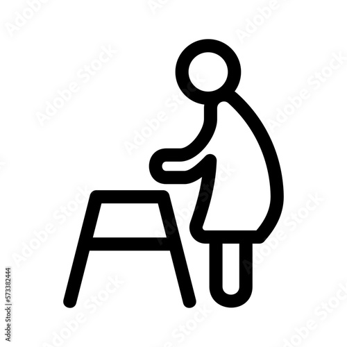 old man citizen icon or logo isolated sign symbol vector illustration - high quality black style vector icons
