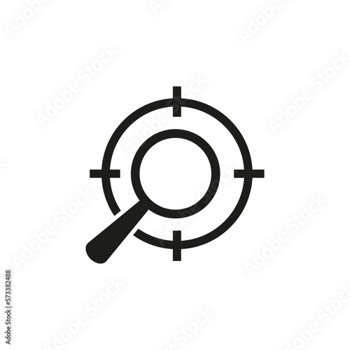 Black target bullet icon. Vector illustration.