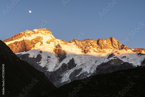 panoramic view of aoraki national park, new zealanda