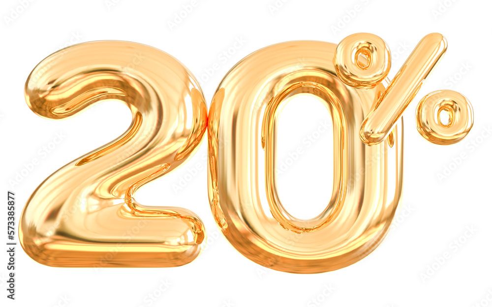 Discount 20 Percent 3d gold Modern Number With Generative AI Discount 20 Percent 3d gold Modern Number With Generative AI