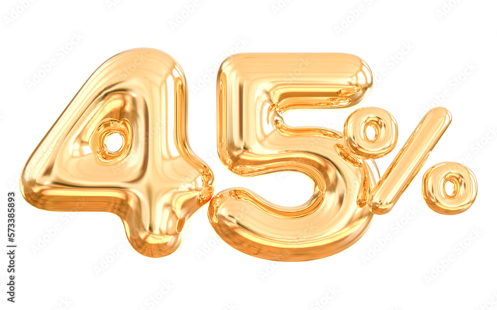 Discount 45 Percent 3d gold Modern Number With Generative AI Discount 45 Percent 3d gold Modern Number With Generative AI