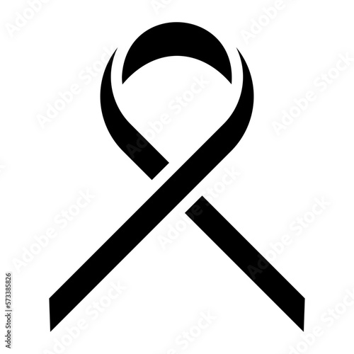 purple ribbon glyph icon