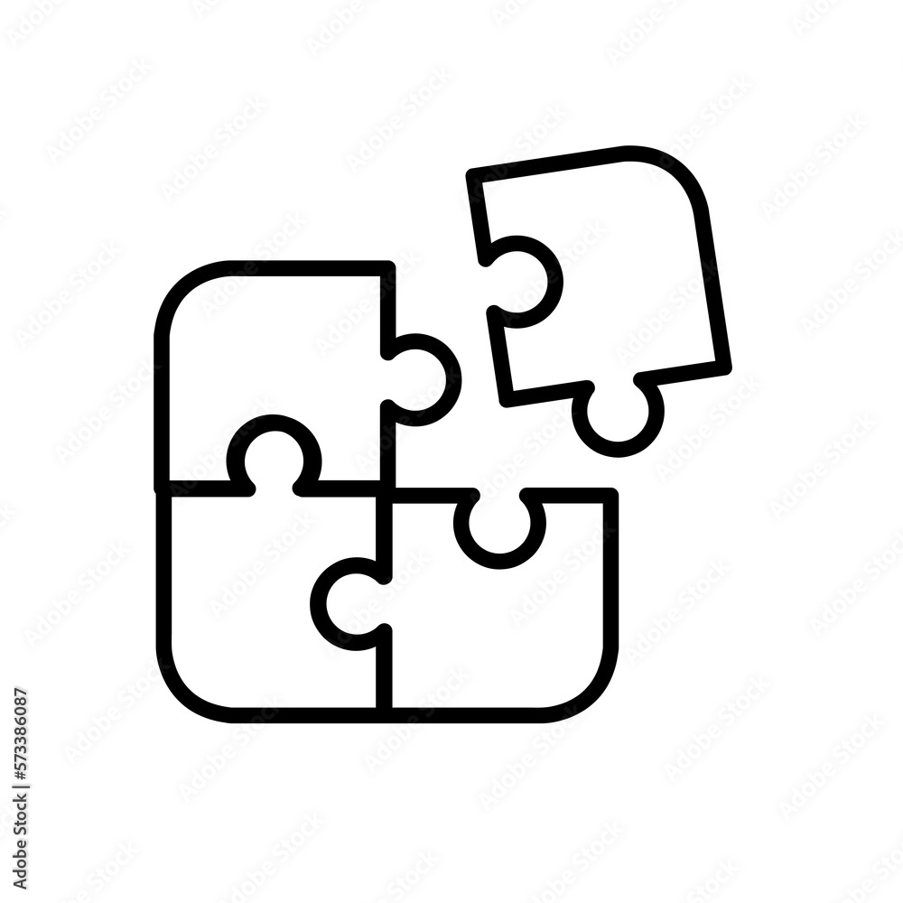  Puzzle Icon Vector icon vector trendy style illustration on white background..eps