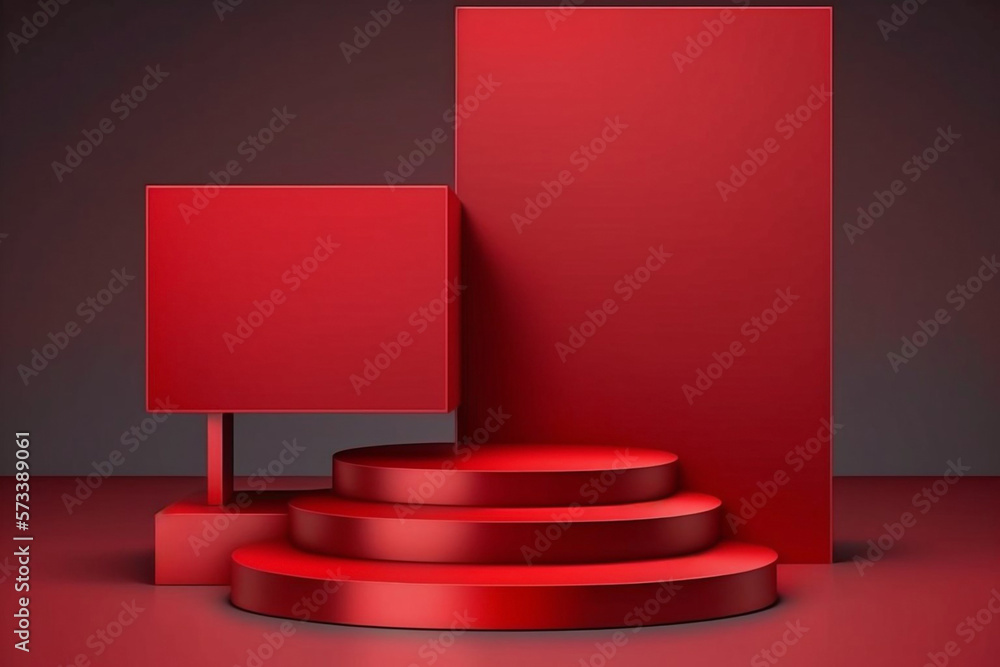 Obraz premium red podium