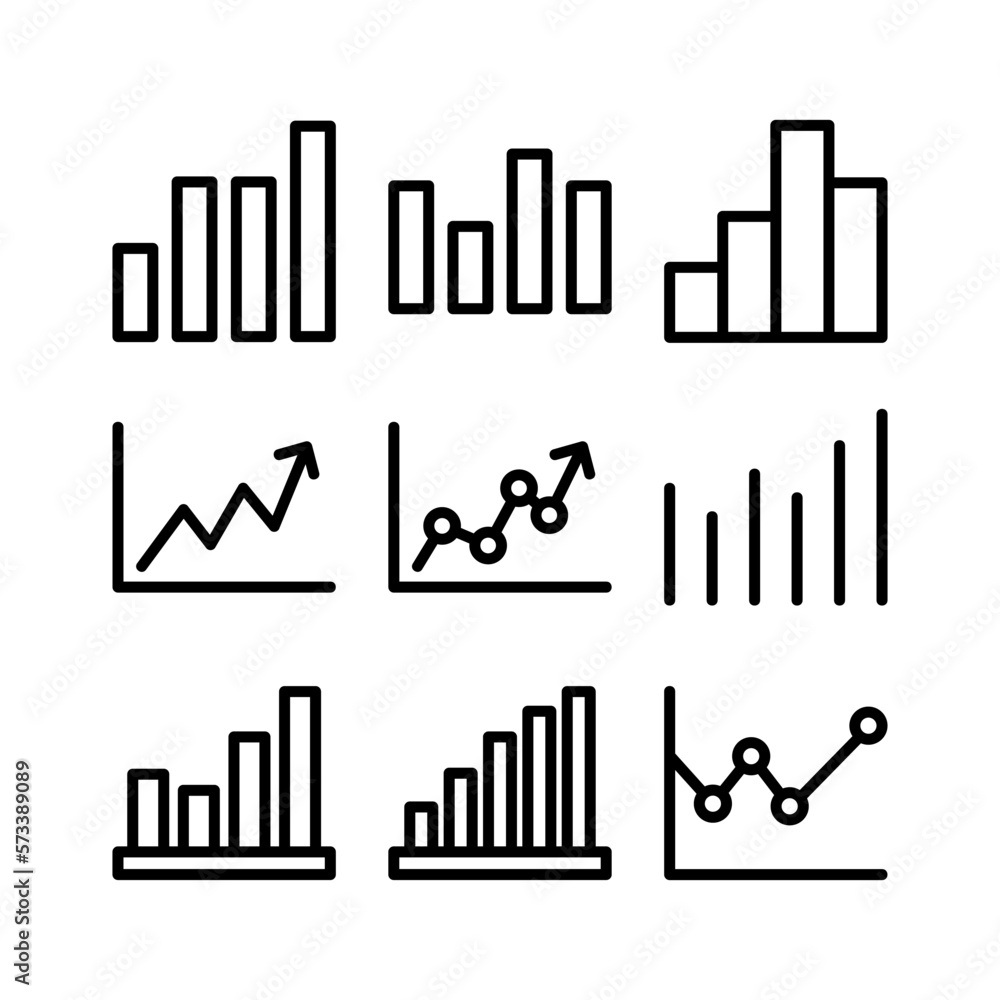 growth chart icon or logo isolated sign symbol vector illustration - high quality black style vector icons
