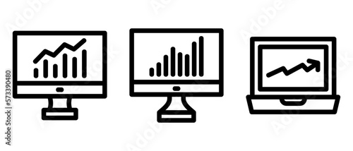 online statistics icon or logo isolated sign symbol vector illustration - high quality black style vector icons
