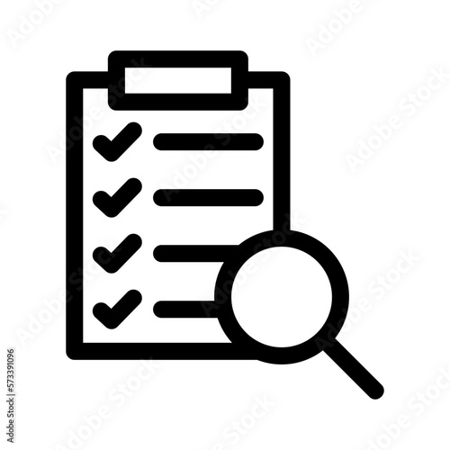 search checklist icon or logo isolated sign symbol vector illustration - high quality black style vector icons

