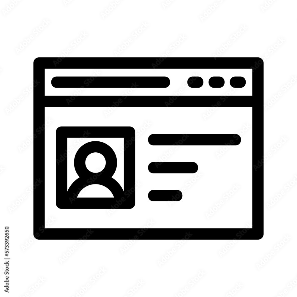 web account icon or logo isolated sign symbol vector illustration - high quality black style vector icons
