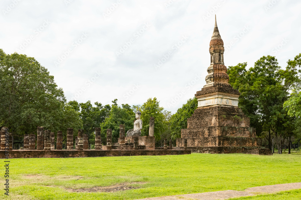 Ancient ruin of temple of Wat Traphang Ngoen temple in Sukhothai Historical Park, which also one of UNESCO Heritage Site