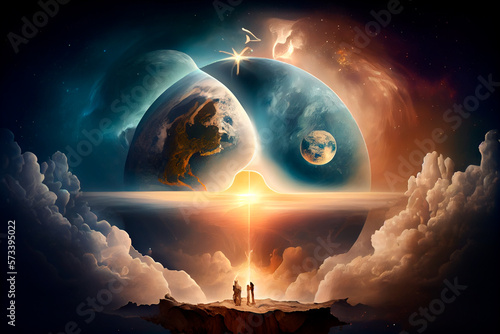 Creation of heaven and earth . Generative AI