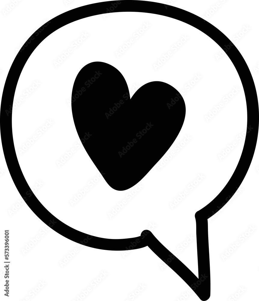 Valentine heart element doodle