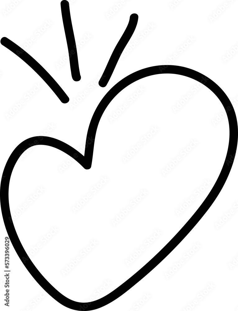 Valentine heart element doodle Valentine heart element doodle