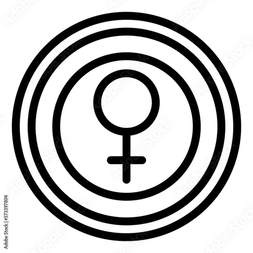 womens day line icon