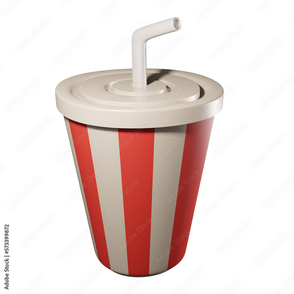 3d render of a cola plastic glass. 3d render of a cola plastic glass.