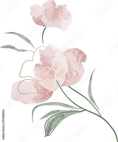 Watercolor wedding flower