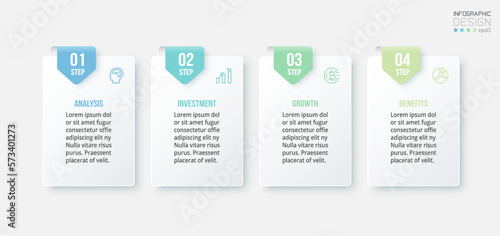 Infographic template business concept with step.