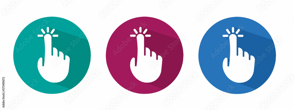 Icon for hand cursor vector illustration in flat. Icon for hand cursor vector illustration in flat.