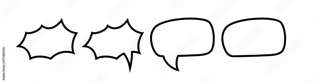 bubble chat shape with cartoon style bubble chat shape with cartoon style