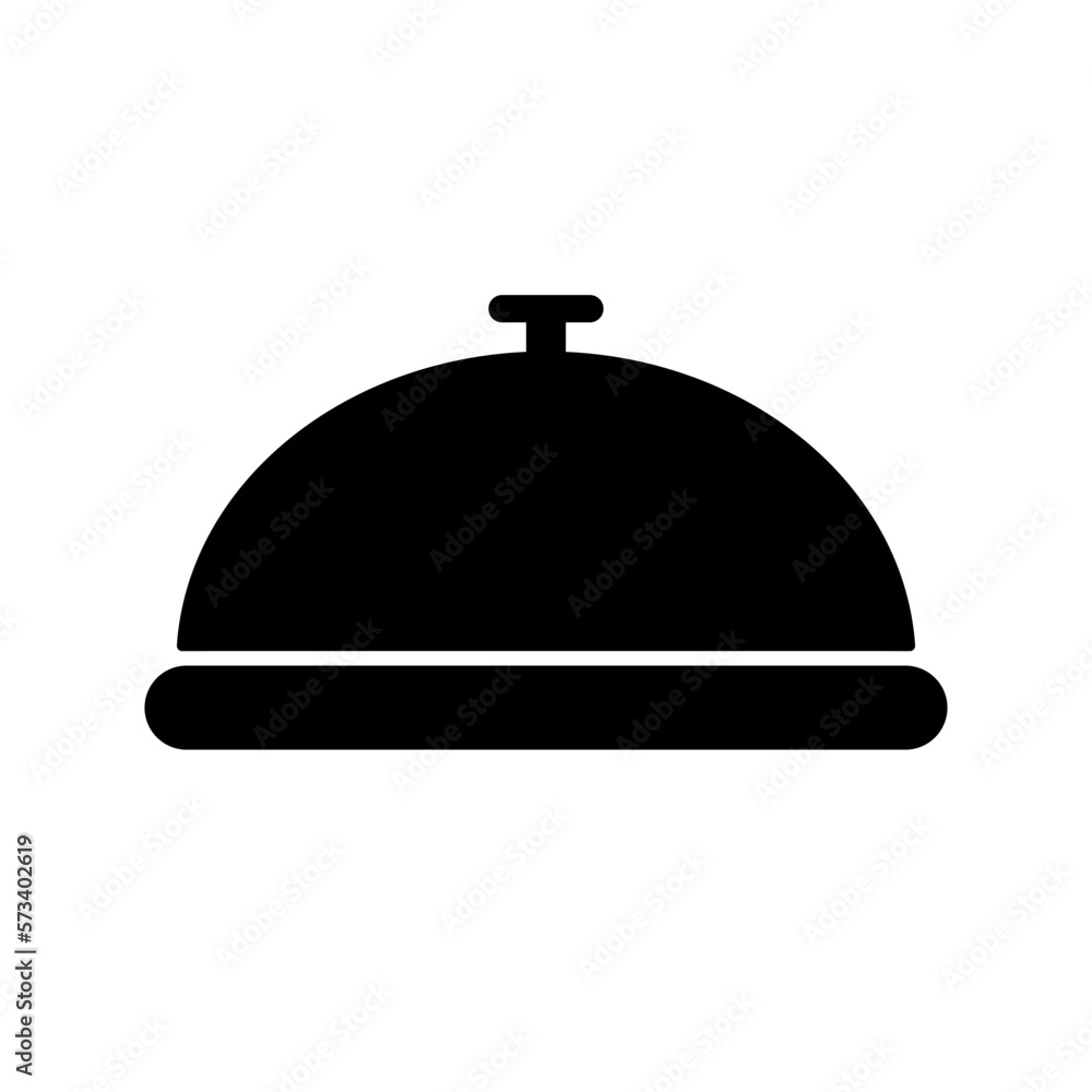 Reception bell silhouette icon. Calling bell. Vector. Reception bell silhouette icon. Calling bell. Vector.