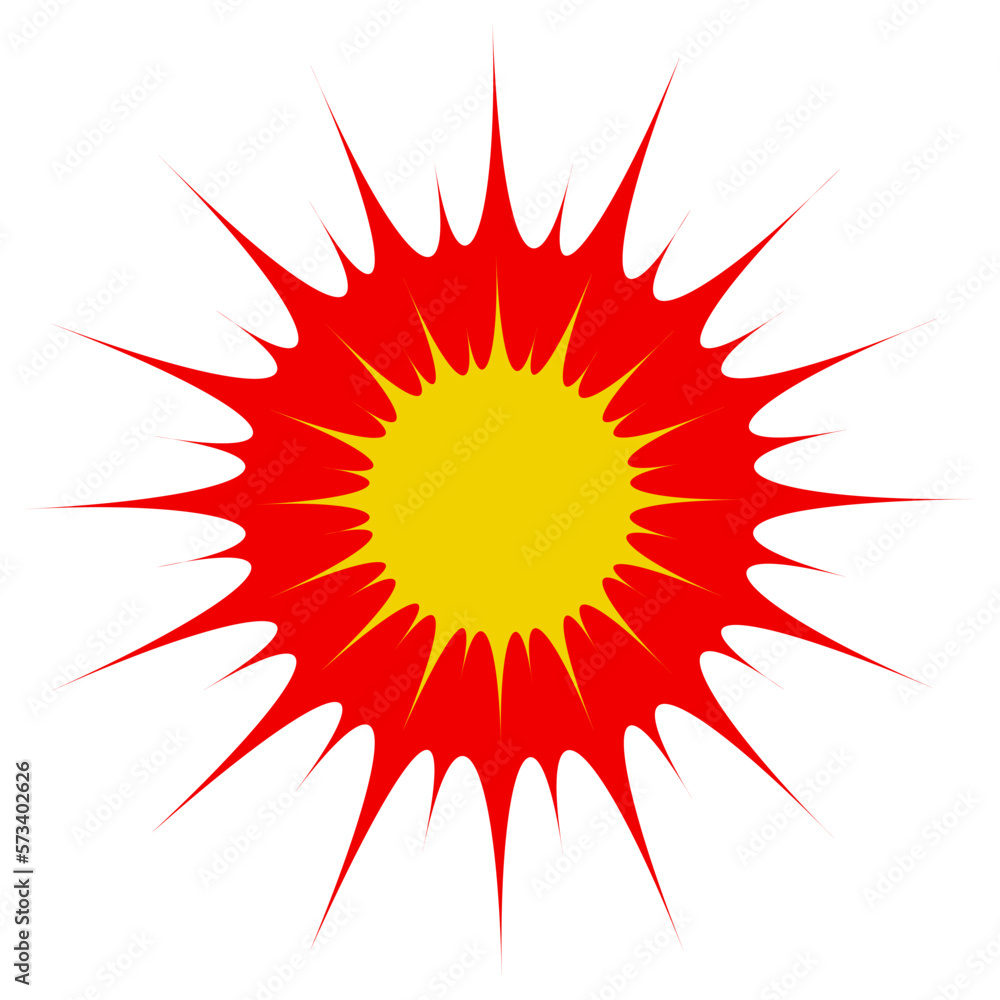 Fire Explosion Icon. Bombing. Vector. Fire Explosion Icon. Bombing. Vector.