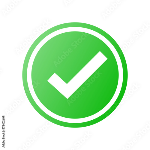 Free Download Round checkmark icon with green gradient. Vector. - GFXLoad