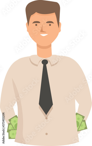 Lobbyist icon cartoon vector. Money politician. Business meeting