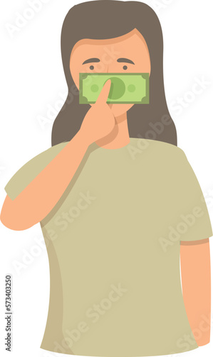 Whiteboard lobbyist icon cartoon vector. Business money. Pr politics