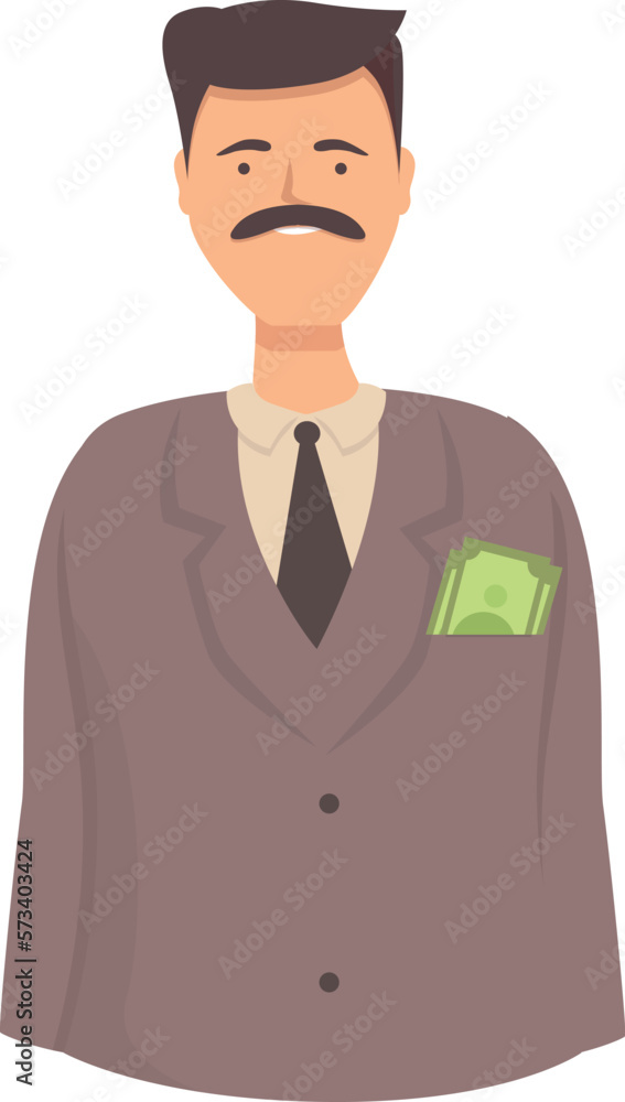 Campaign lobbyist icon cartoon vector. Business money. Smoking vote Campaign lobbyist icon cartoon vector. Business money. Smoking vote