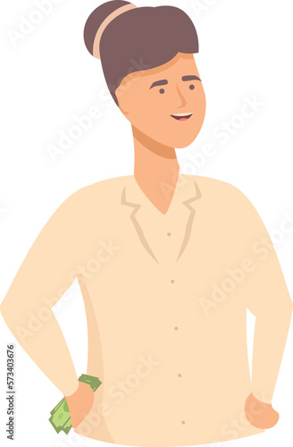 Business lobbyist icon cartoon vector. Politician money. Pr lobby