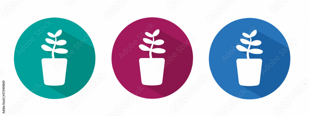 Icon for ornamental plant vector illustration in flat. Icon for ornamental plant vector illustration in flat.