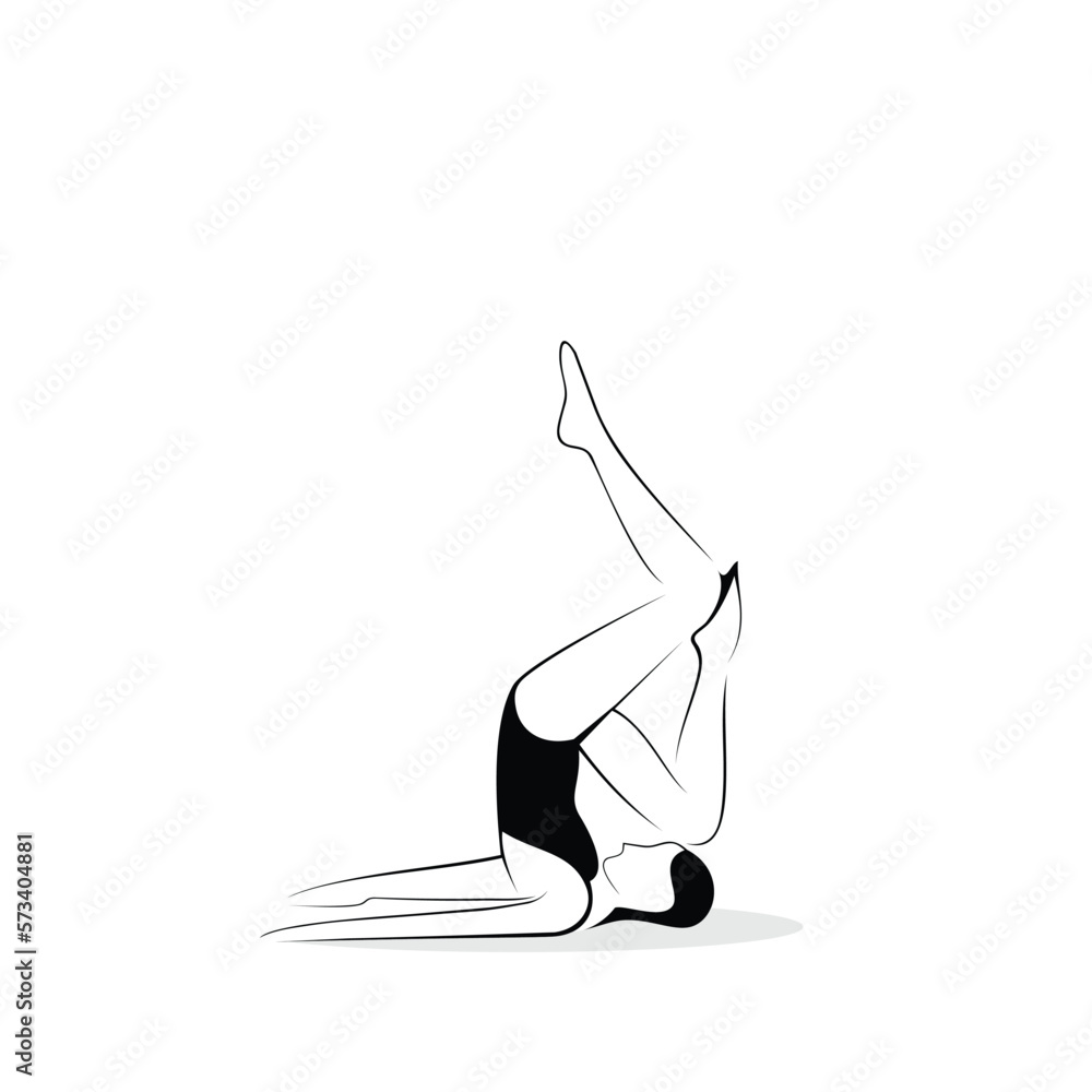 Yoga Woman Logo Silhouette Yoga Woman Logo Silhouette