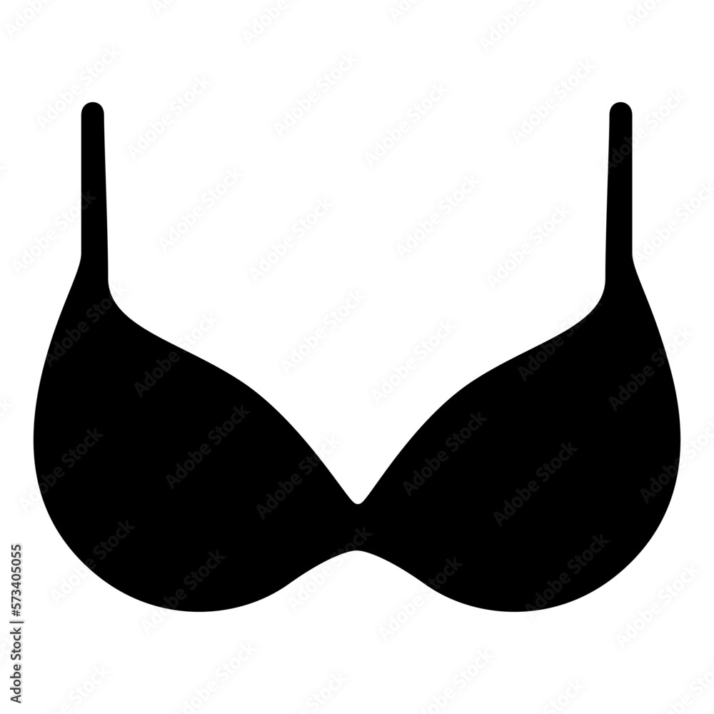 black bra on white Stock Vector