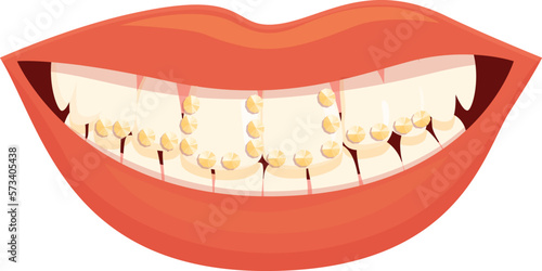 Health tooth gem icon cartoon vector. Diamond care. Crystal smile