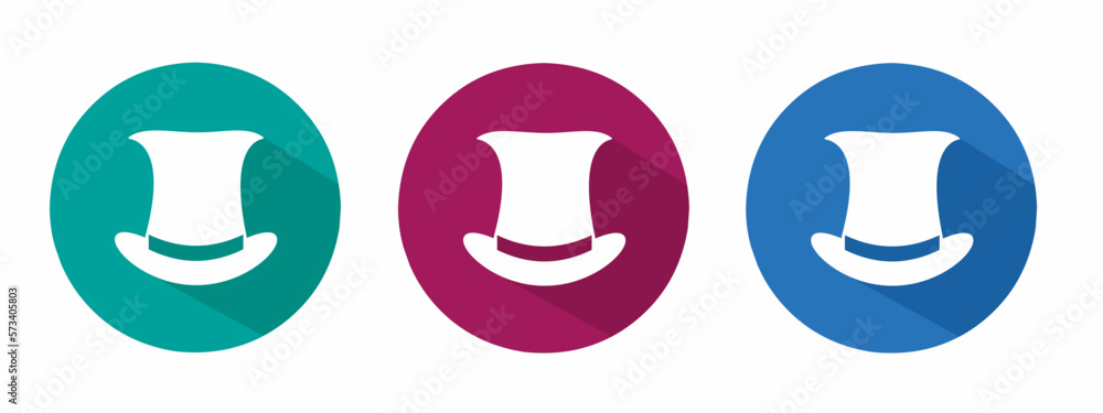 Icon for magic hat vector illustration in flat. Icon for magic hat vector illustration in flat.