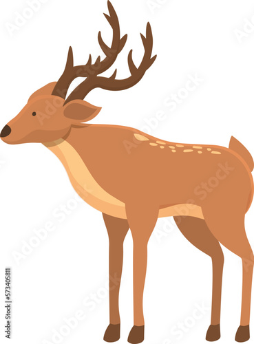 Stag animal icon cartoon vector. Deer forest. Wild baby