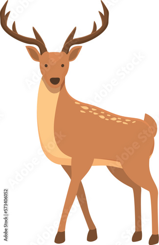 Deer icon cartoon vector. Forest animal. Zoo mammal