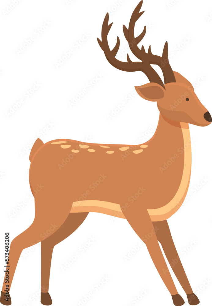 Zoo animal icon cartoon vector. Deer herd. Forest mammal Zoo animal icon cartoon vector. Deer herd. Forest mammal