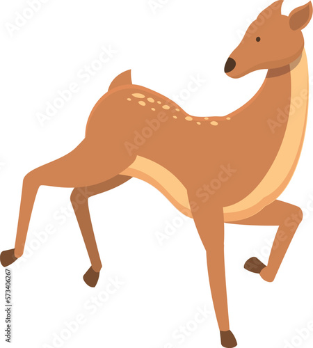 Jumping deer icon cartoon vector. Forest animal. Fawn baby