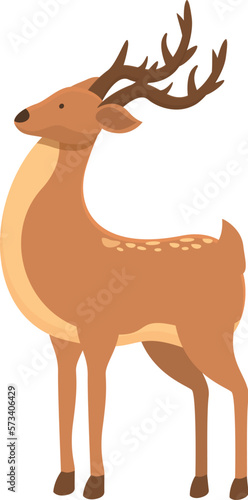 Cute deer icon cartoon vector. Forest animal. Zoo mascot