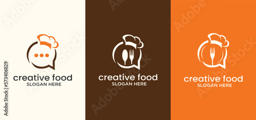 food logo design, modern food chef logo design concept cooking logo, Food, Restaurant vector.