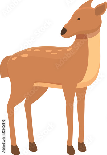 Female doe icon cartoon vector. Forest animal. Fawn baby
